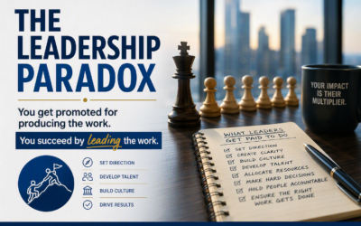 The Leadership Paradox: You get promoted for producing the work. You succeed by leading the work.